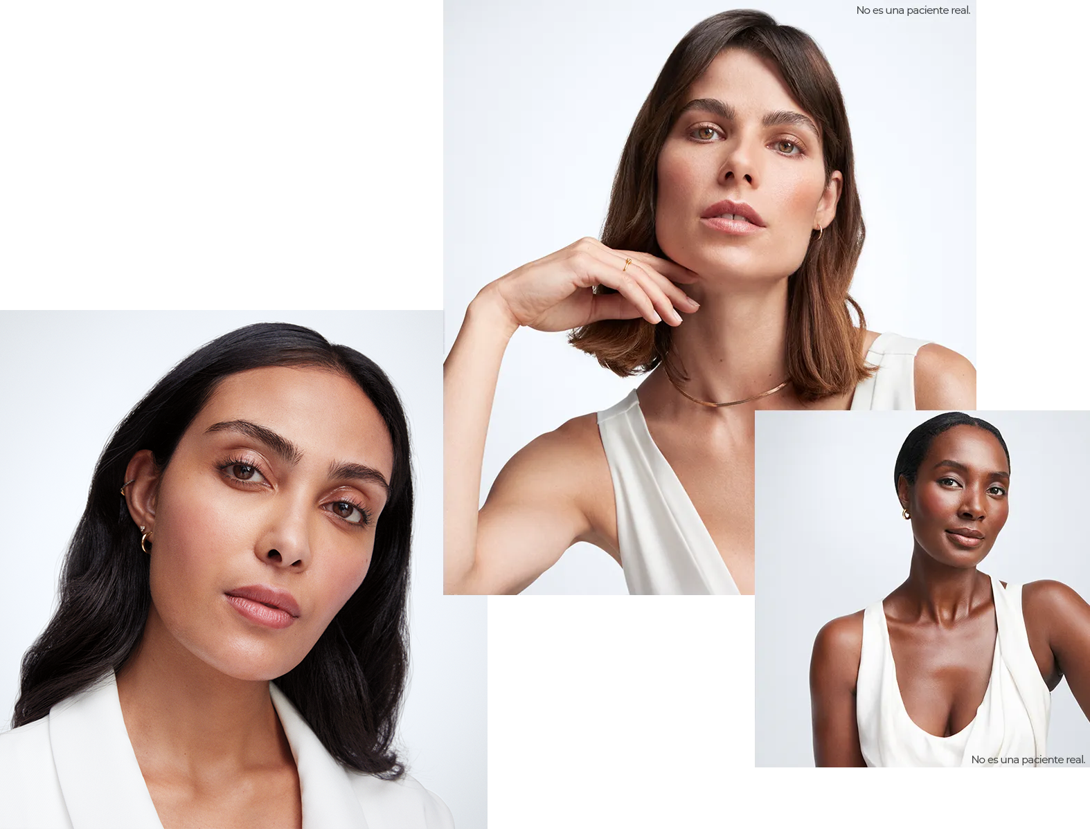 Three female models (not actual patients).